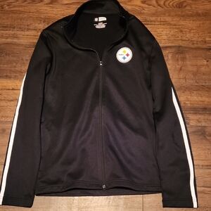Men Pittsburgh Steelers Black Track Jacket with Logo